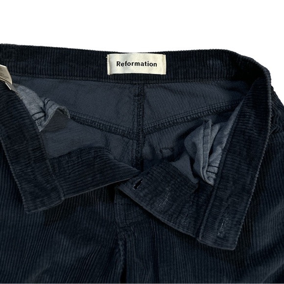 Reformation Petite Winnie Corduray Pants in Indigo Size 25 - Picture 4 of 11